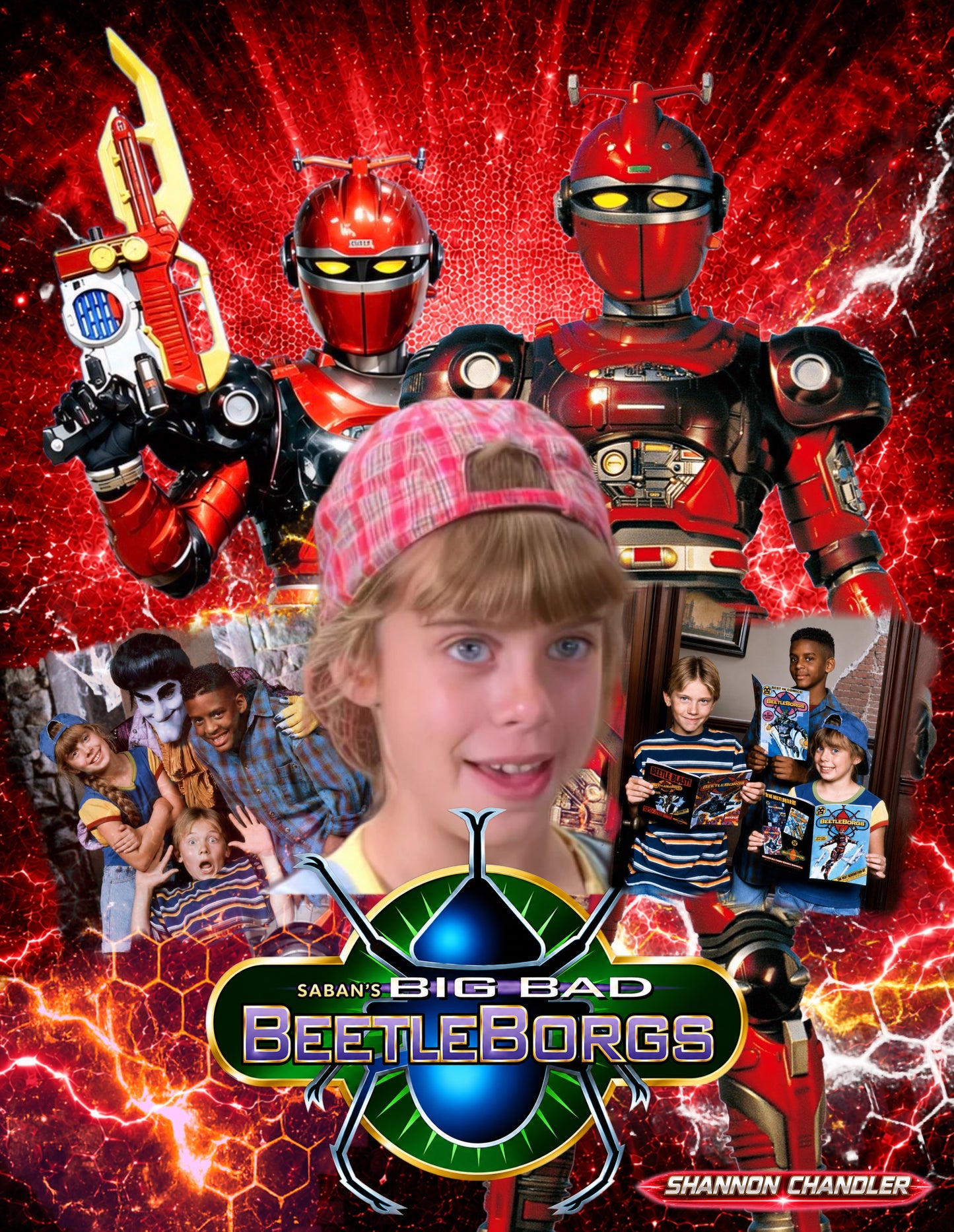 Shannon Chandler “Jo McCormick” Autographed Character Collage – Big Bad Beetleborgs