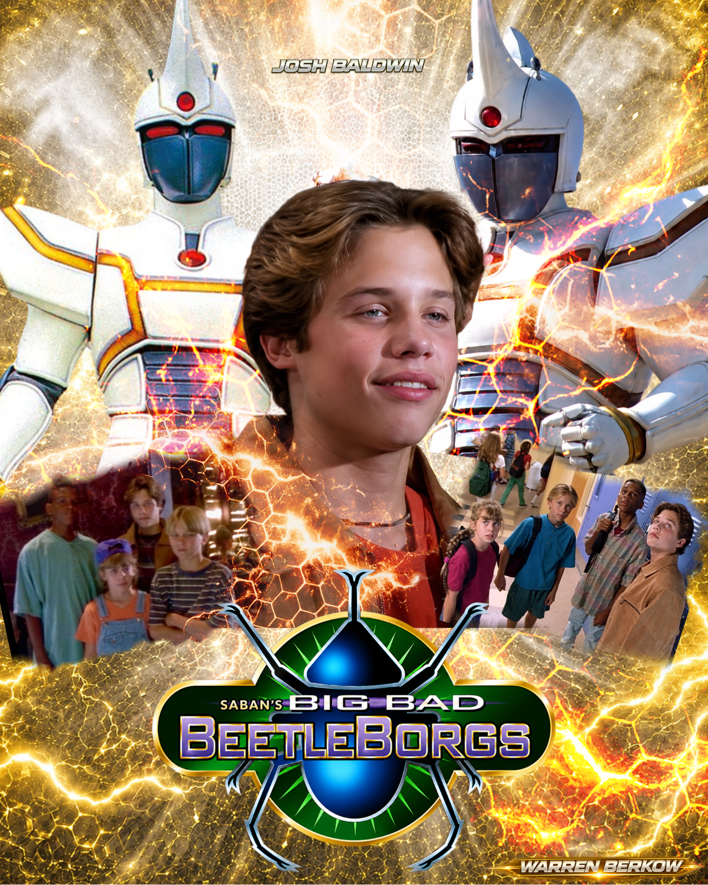 Warren Berkow “Josh Baldwin” Autographed Character Collage – Big Bad Beetleborgs