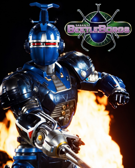 Wesley Barker “Blue Stinger Beetleborg” Autographed Print – Big Bad Beetleborgs