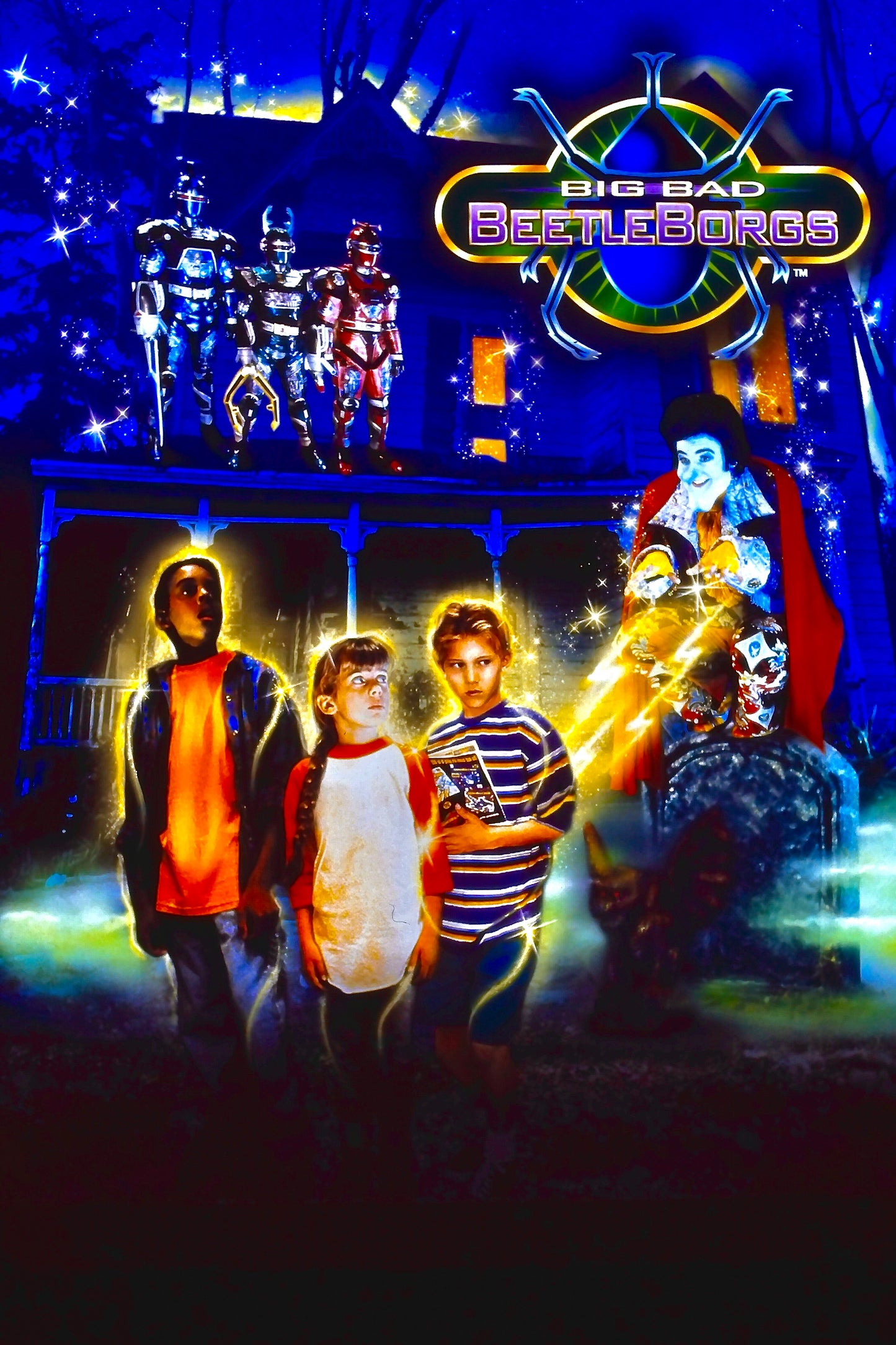 Wesley Barker, Shannon Chandler, Herbie Baez & Billy Forester Quadruple-Signed Beetleborgs Artwork