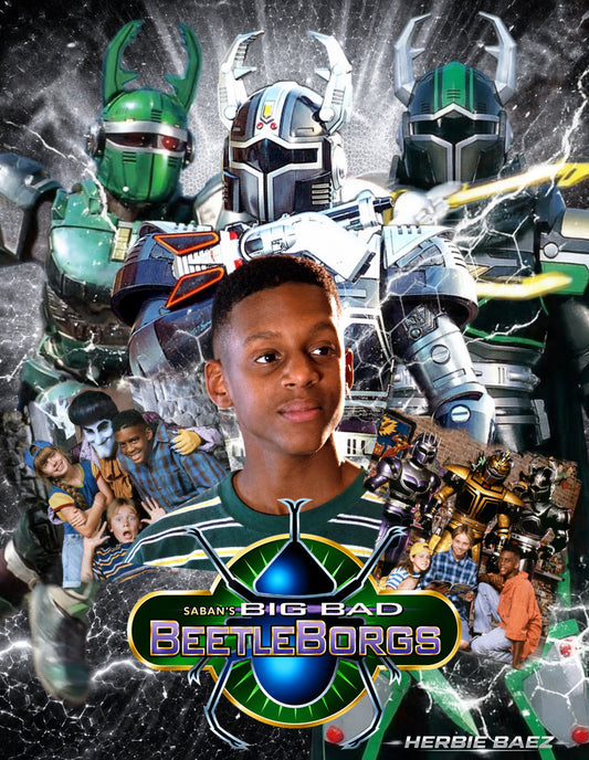 Herbie Baez “Roland Williams” Autographed Character Collage – Big Bad Beetleborgs