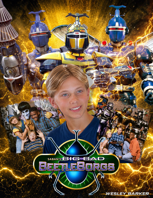 Wesley Barker “Drew McCormick” Autographed Character Collage – Big Bad Beetleborgs