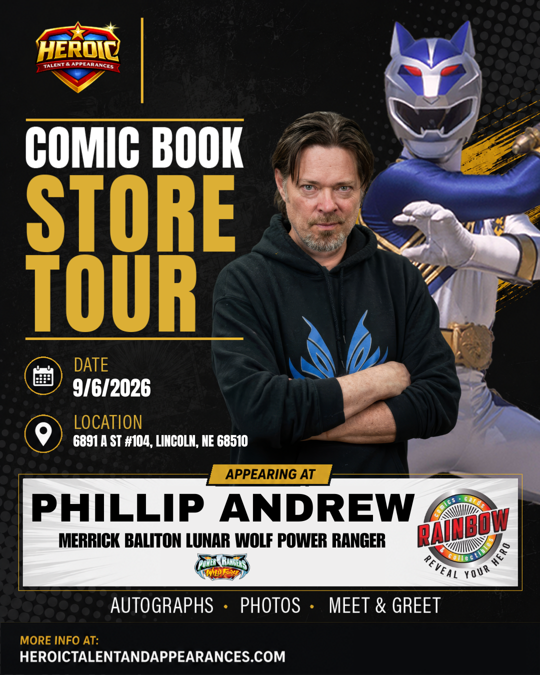 Rainbow Comics Phillip Andrew & Amy Miller Appearance Fee