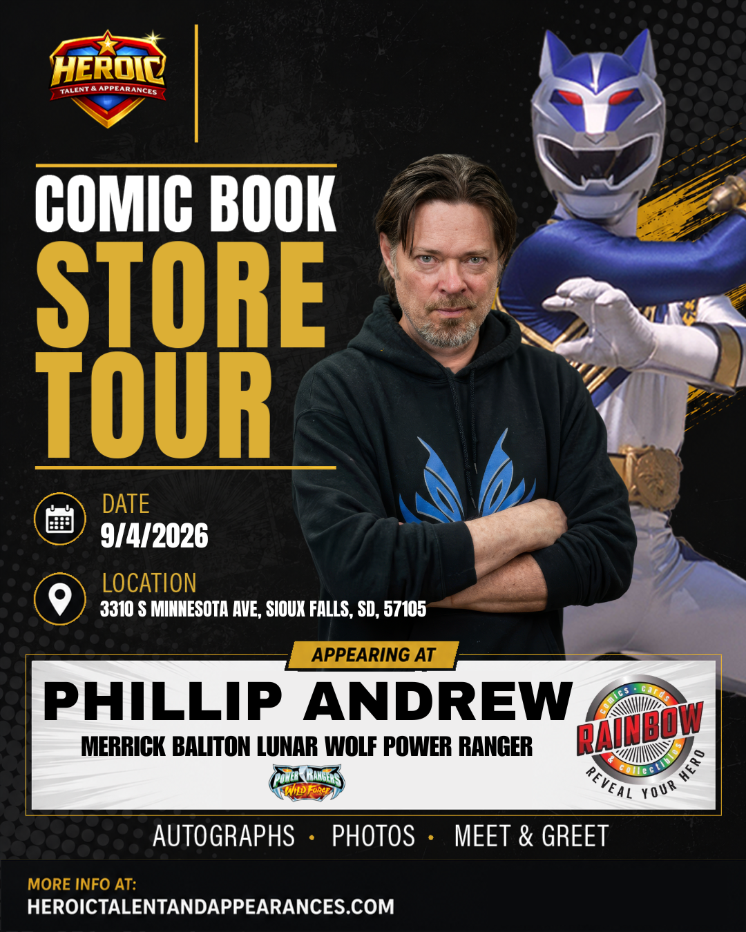Rainbow Comics Phillip Andrew & Amy Miller Appearance Fee